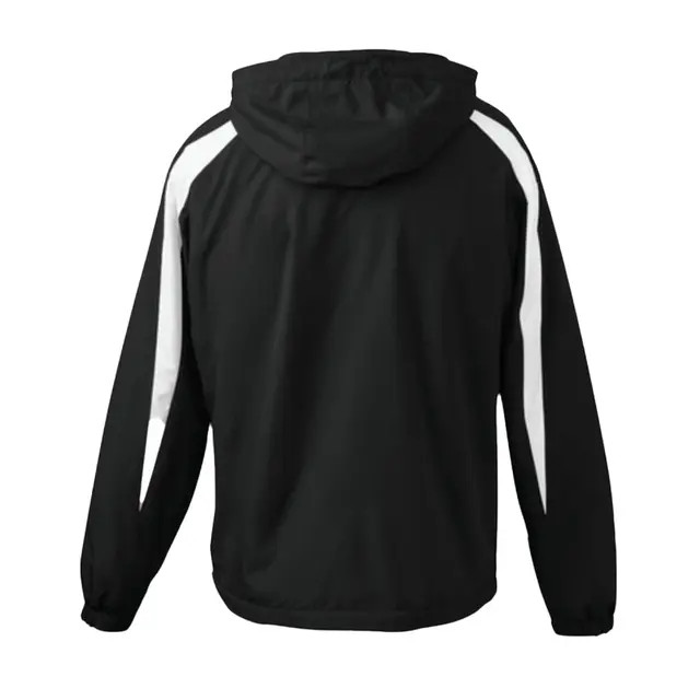 Sport-Tek Fleece-Lined Colorblock Jacket JST81 Black White Back