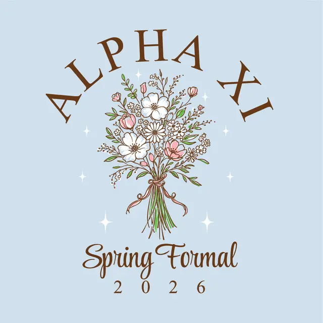 Alpha Xi Delta Floral Bouquet Spring Formal Shirt