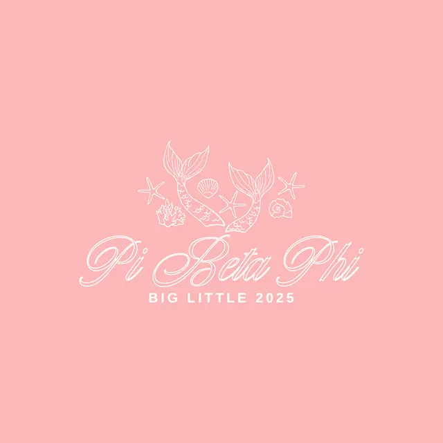 Pi Beta Phi Mermaid and Seashell Big Little Reveal Shirt