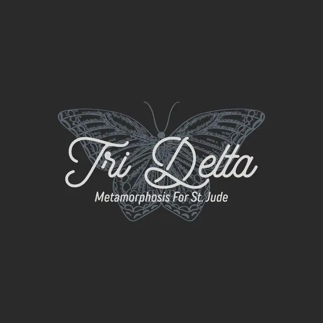 Delta Delta Delta Butterfly Illustration Philanthropy Shirt