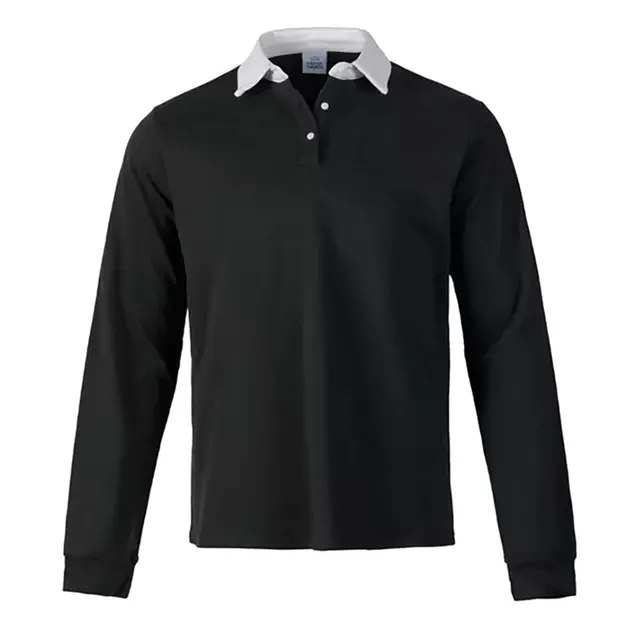 Fresh Prints Rugby Tee fp40 Black  Front
