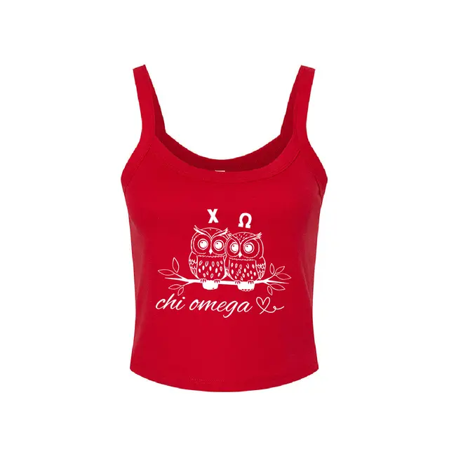 Chi Omega Owl Illustration PR Tank 2