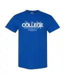 College Democrats Curved Script Text PR Shirt