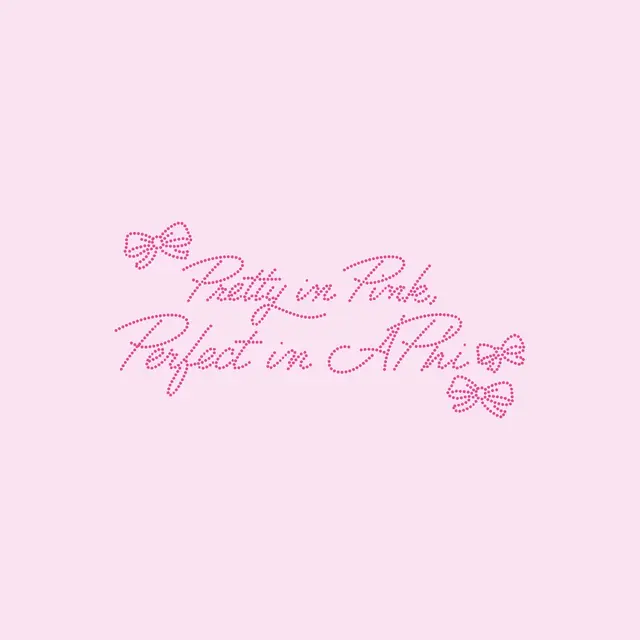 Alpha Phi Pink Bow Text PR Shirt