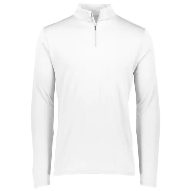 Customizable Augusta Sportswear Attain Wicking 1/4 Zip Pullover 2785 White Front