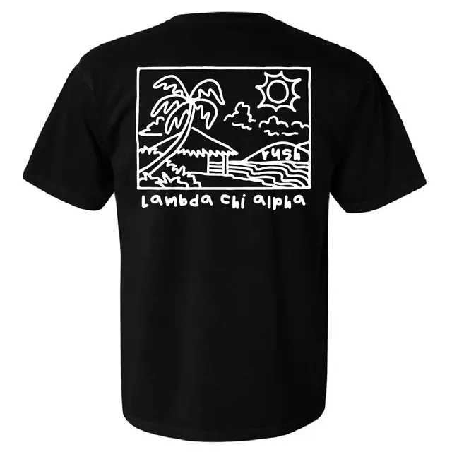 Lambda Chi Alpha Beach Scene Rush Shirt 2