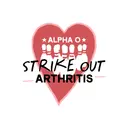 Alpha Omicron Pi Bowling Pins with Heart Philanthropy Shirt