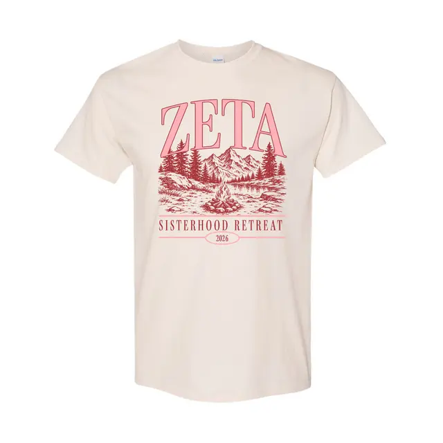 Zeta Hand Drawn Landscape Sisterhood Retreat Shirt 2