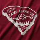 Alpha Chi Omega Block Lettering Camp Graphic Rush Shirt