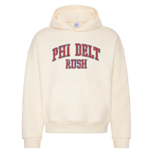 Phi Delta Theta Distressed Block Letters Rush Hoodie 2