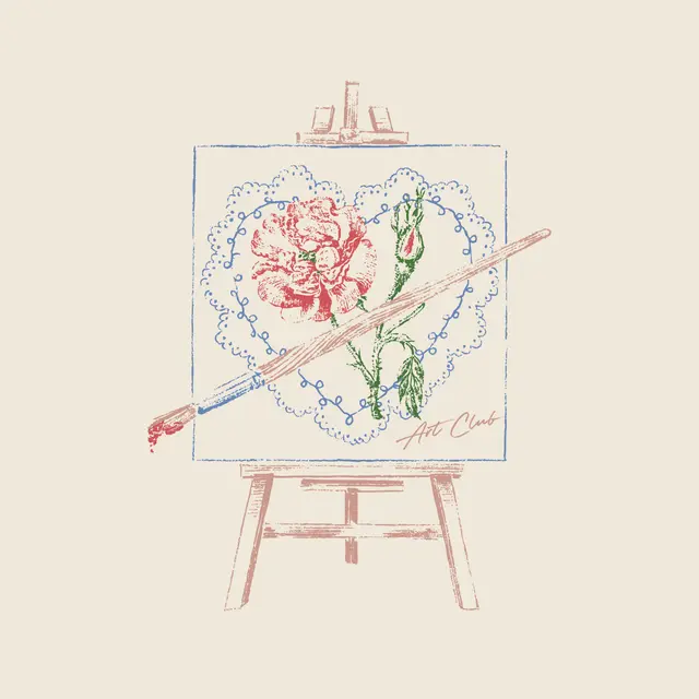 Art Club Floral Heart Canvas PR Crewneck