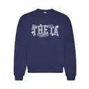 Kappa Alpha Theta Striped Lettering Parent's Weekend Crewneck 2
