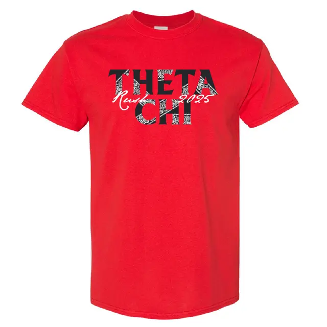 Theta Chi Paisley Lettering Rush Shirt 2