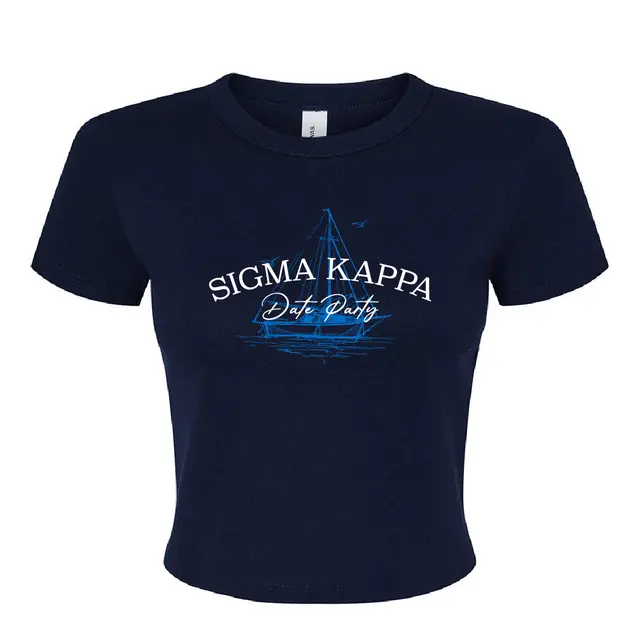 Sigma Kappa Nautical Sailboat Date Party Shirt 2
