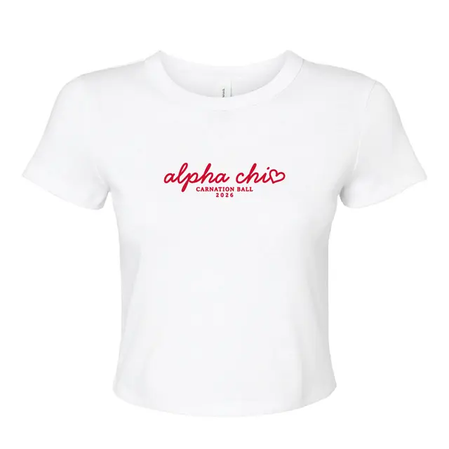 Alpha Chi Omega Script Heart Semi Formal Shirt 2