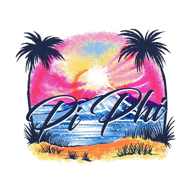 Pi Beta Phi Sunset Palm PR Shirt