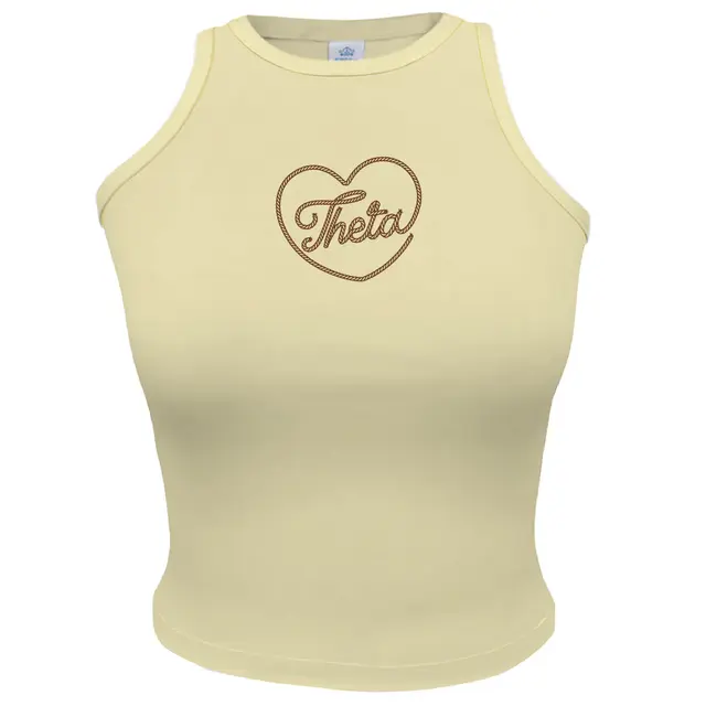 Kappa Alpha Theta Rope Heart Text PR Tank 2
