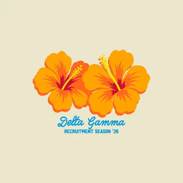 Delta Gamma Bold Hibiscus Recruitment Shirt