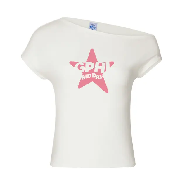 Gamma Phi Beta Star Text Bid Day Shirt 2