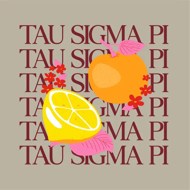 Tau Sigma Pi Citrus and Floral PR Crewneck