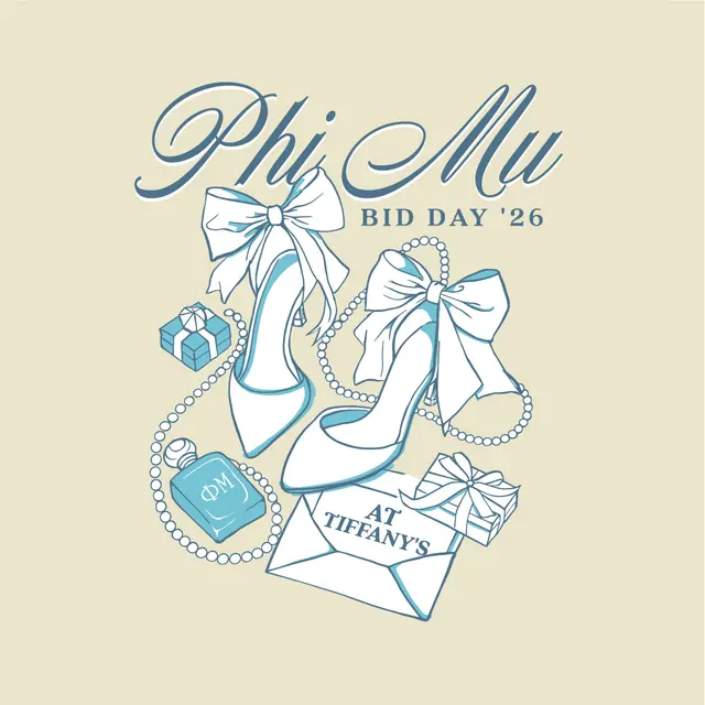 Phi Mu High Heels and Bows Bid Day Tanks