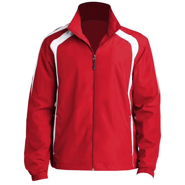 Sport-Tek Colorblock Raglan Jacket jst60 True Red White Front