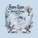 Sigma Kappa Floral Illustration Airband Champs Shirt