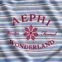 Alpha Epsilon Phi Snowflake Decorative Script Formal Shirt