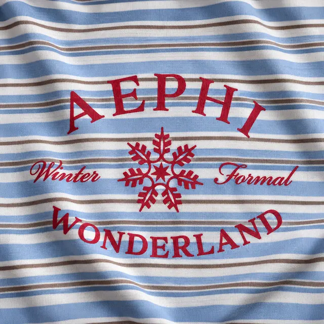 Alpha Epsilon Phi Snowflake Decorative Script Formal Shirt