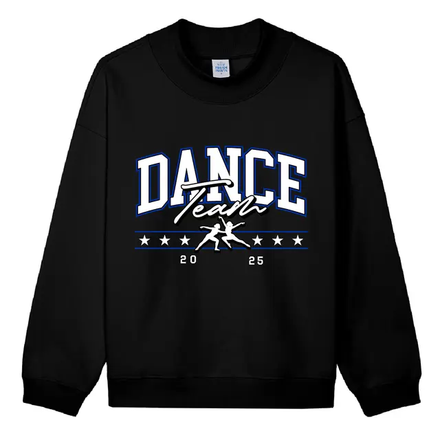 Dance Team Bold Lettering and Dancer Silhouettes PR Sweater 2
