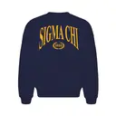 Sigma Chi Curved Script Text PR Crewneck 2