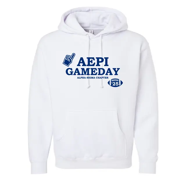 Alpha Epsilon Pi AEPI Foam Finger and Football Game Day Hoodie 2