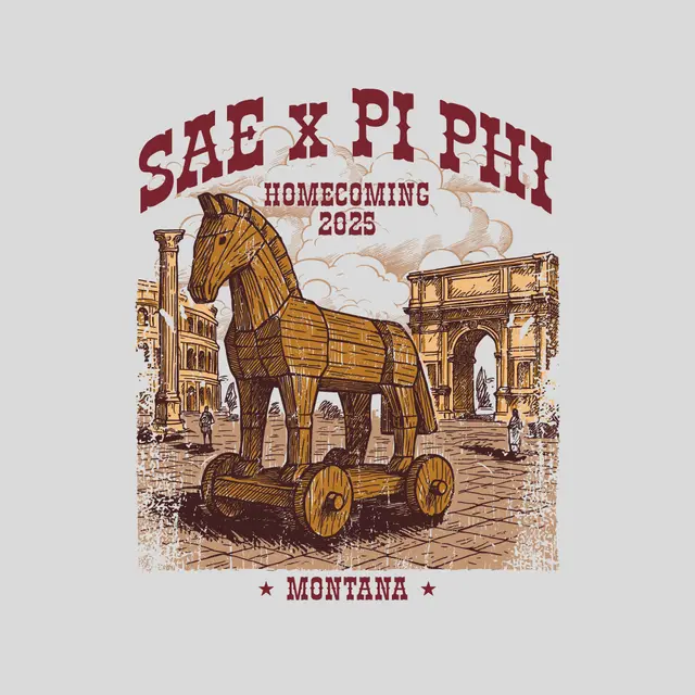 Sigma Alpha Epsilon SAE x PI PHI Trojan Horse Homecoming Hoodie