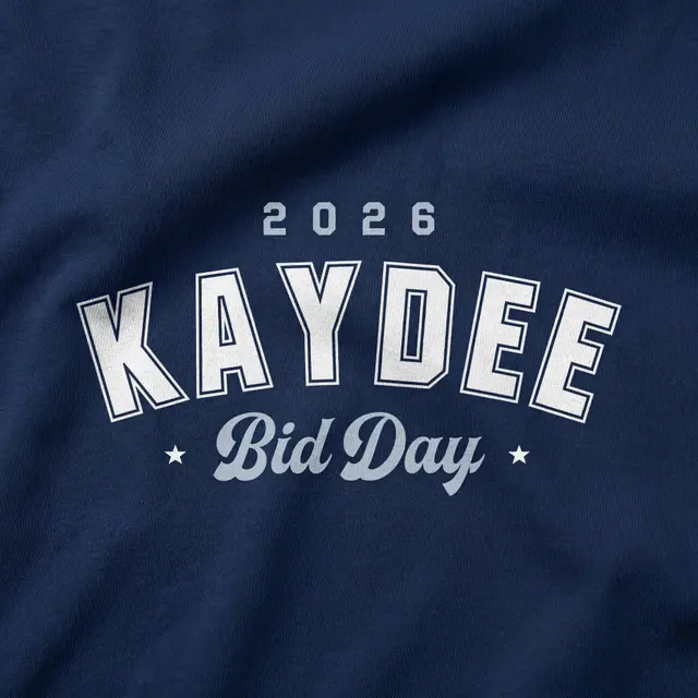 Kappa Delta Bold Block Lettering Bid Day Tank