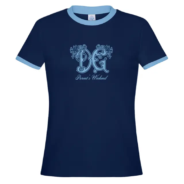 Delta Gamma Floral Script Parent's Weekend Shirt 2