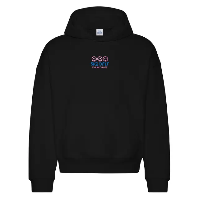 Sigma Delta Tau Smiley Faces Philanthropy Hoodie 2