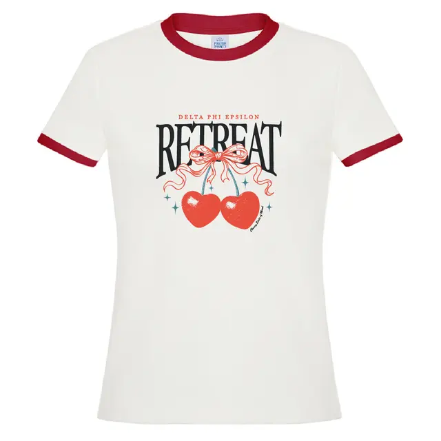 Delta Phi Epsilon Bow and Cherry Retreat Shirt 2