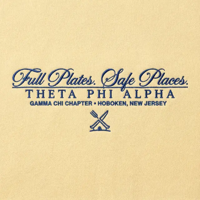 Theta Phi Alpha Curved Lettering Philanthropy Sweater