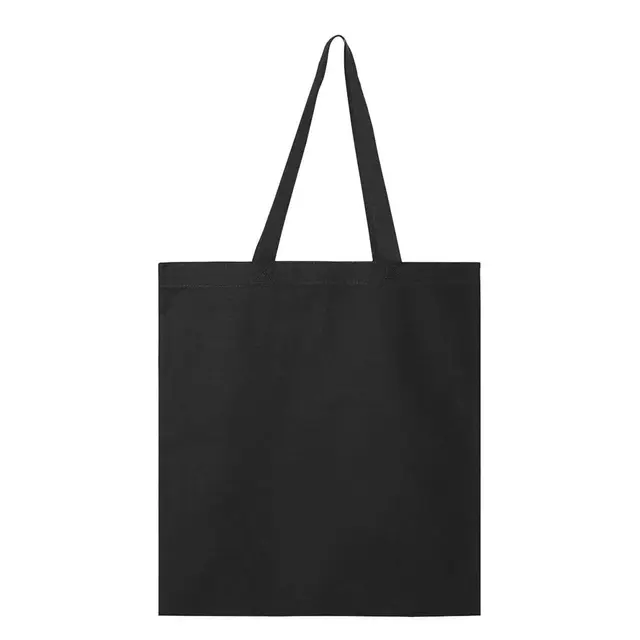Q-Tees Promotional Tote Black Front