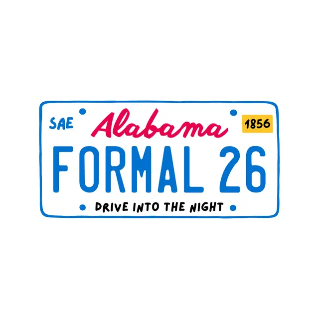 Sigma Alpha Epsilon License Plate Formal Shirt