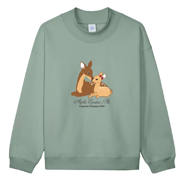 Alpha Epsilon Phi Deer and Fawn Parents Weekend Crewneck 2