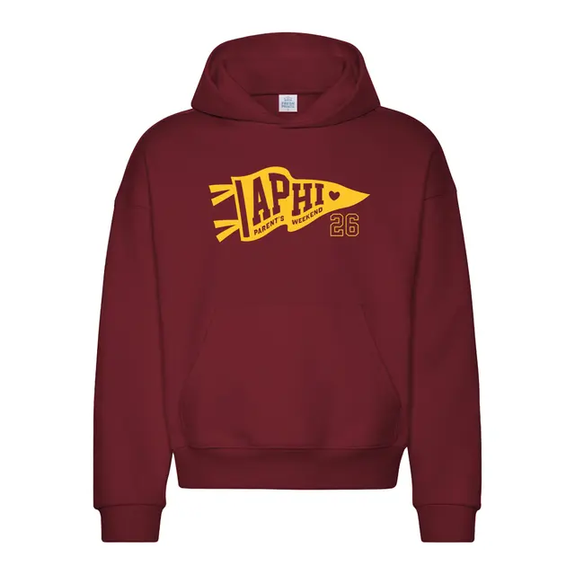 Alpha Phi Pennant Design Parents Weekend Hoodie 2