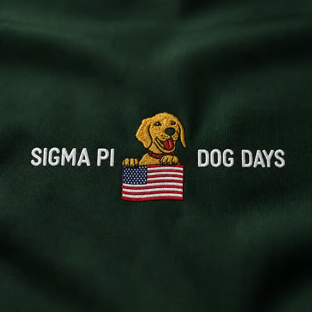 Sigma Pi Playful Dog Illustration Philanthropy Hat