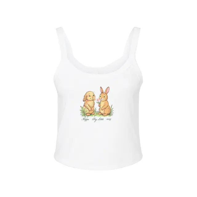 Kappa Kappa Gamma Cute Bunny Illustration Big Little Tank 2