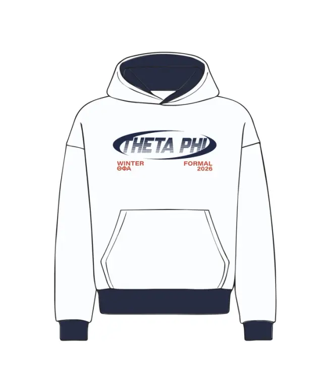 Theta Phi Curved Text Formal Hoodie