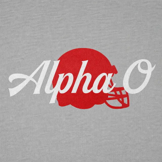 Alpha Omicron Pi Football Helmet Script PR Hoodie