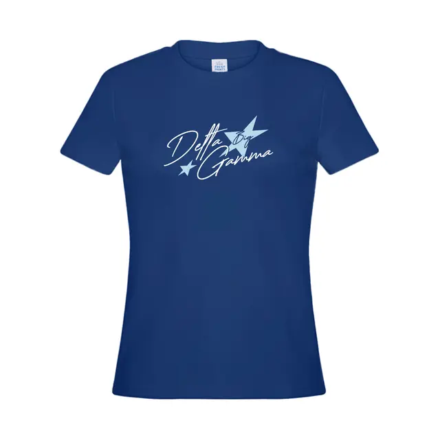 Delta Gamma Starry Script Big Little Reveal Shirt 2