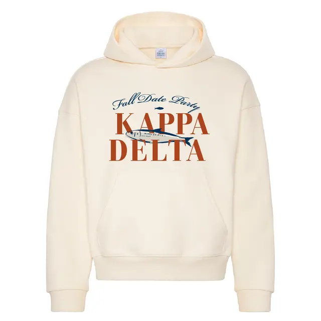 Kappa Delta Fish Illustration Fall Date Party Hoodie 2