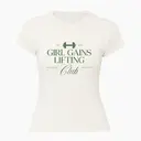Girl Gains Lifting Club Barbell Logo PR Shirt 2