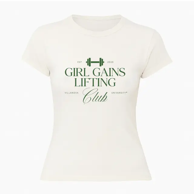 Girl Gains Lifting Club Barbell Logo PR Shirt 2